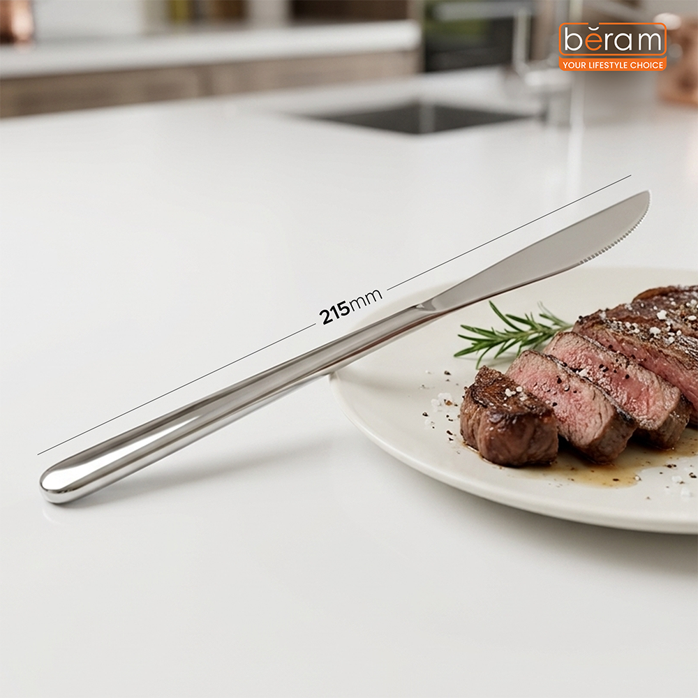 BERAM Dazzle Dine in Silver Cutlery Elegant Stainless Steel, 18/10 Grade Kitchen Utensils Set Tableware Set for Home, Restaurants and More