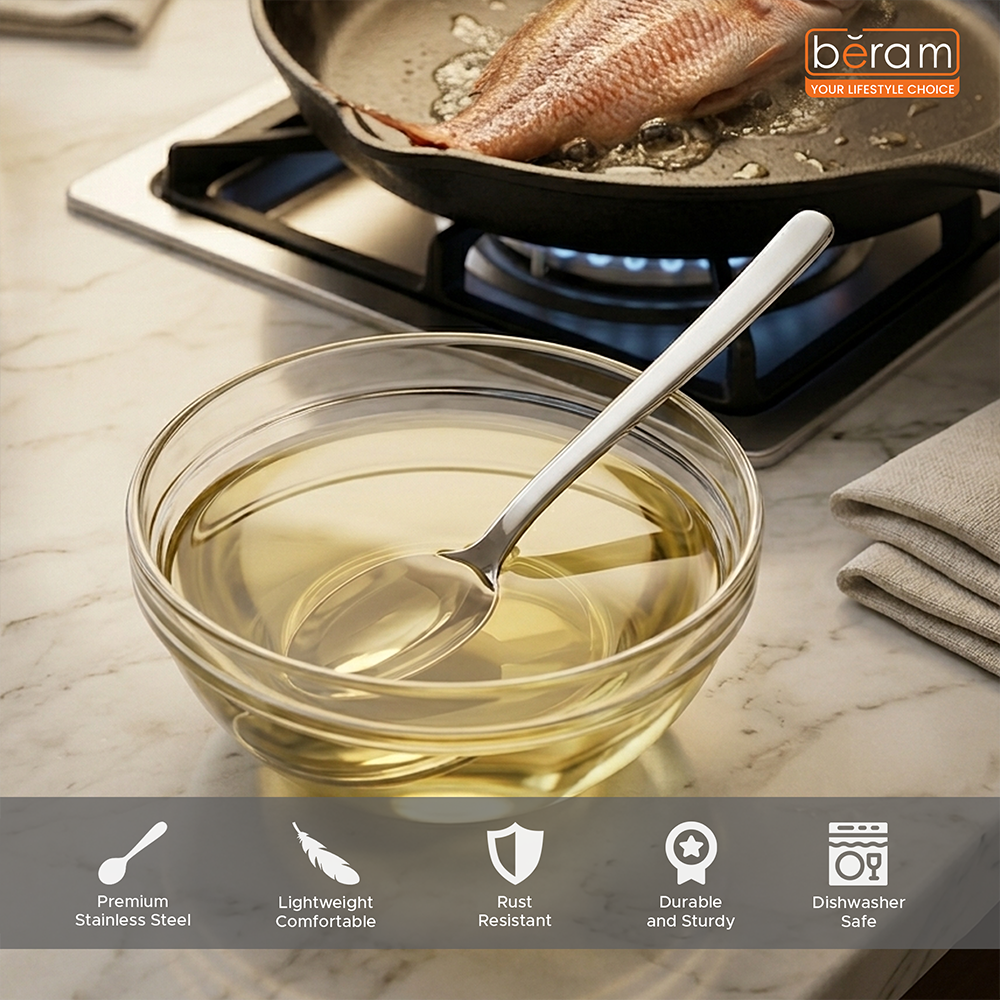 BERAM Dazzle Dine in Silver Cutlery Elegant Stainless Steel, 18/10 Grade Kitchen Utensils Set Tableware Set for Home, Restaurants and More