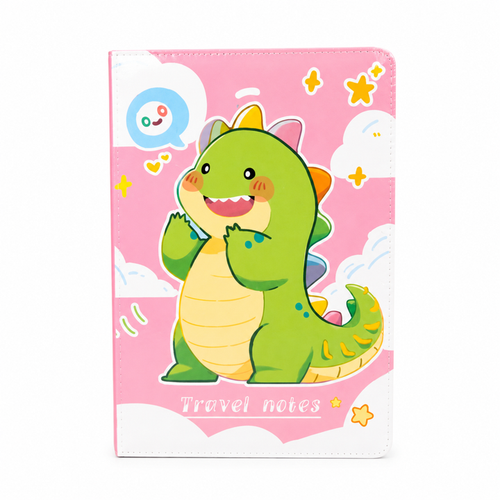 Dinosaur Diary for Students, Cute Dinosaur Notebook for Boys and Girls, Colorful Cartoon Ruled Journal for Writing, Drawing, School Notes, Travel & Everyday Use