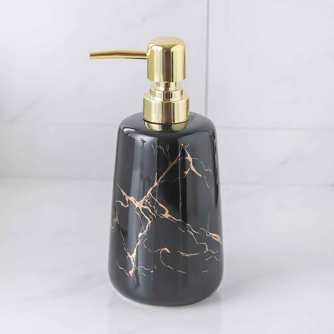 Marble Gold and White Round Tip liquid dispenser