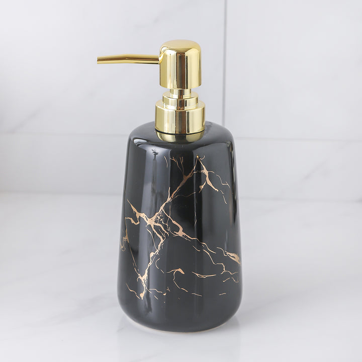 Marble Gold and White Round Tip liquid dispenser