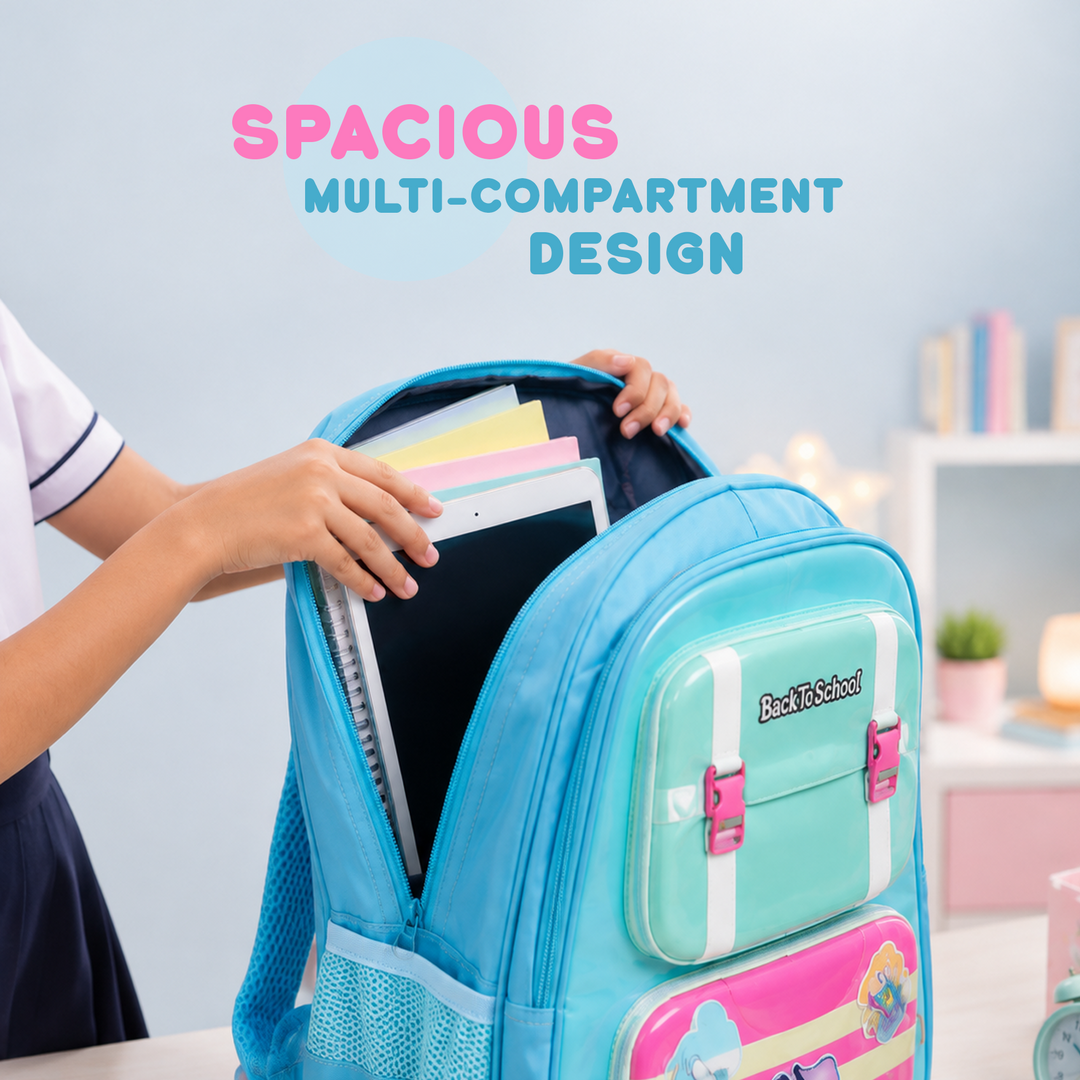 Edupack 14 Inch Kids School Backpack | Lightweight Durable School Bag for Boys & Girls | Spacious Multi-Compartment Travel Backpack for School & Daily Use