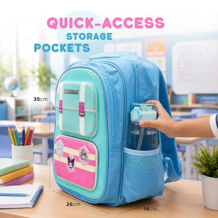 Edupack 14 Inch Kids School Backpack | Lightweight Durable School Bag for Boys & Girls | Spacious Multi-Compartment Travel Backpack for School & Daily Use