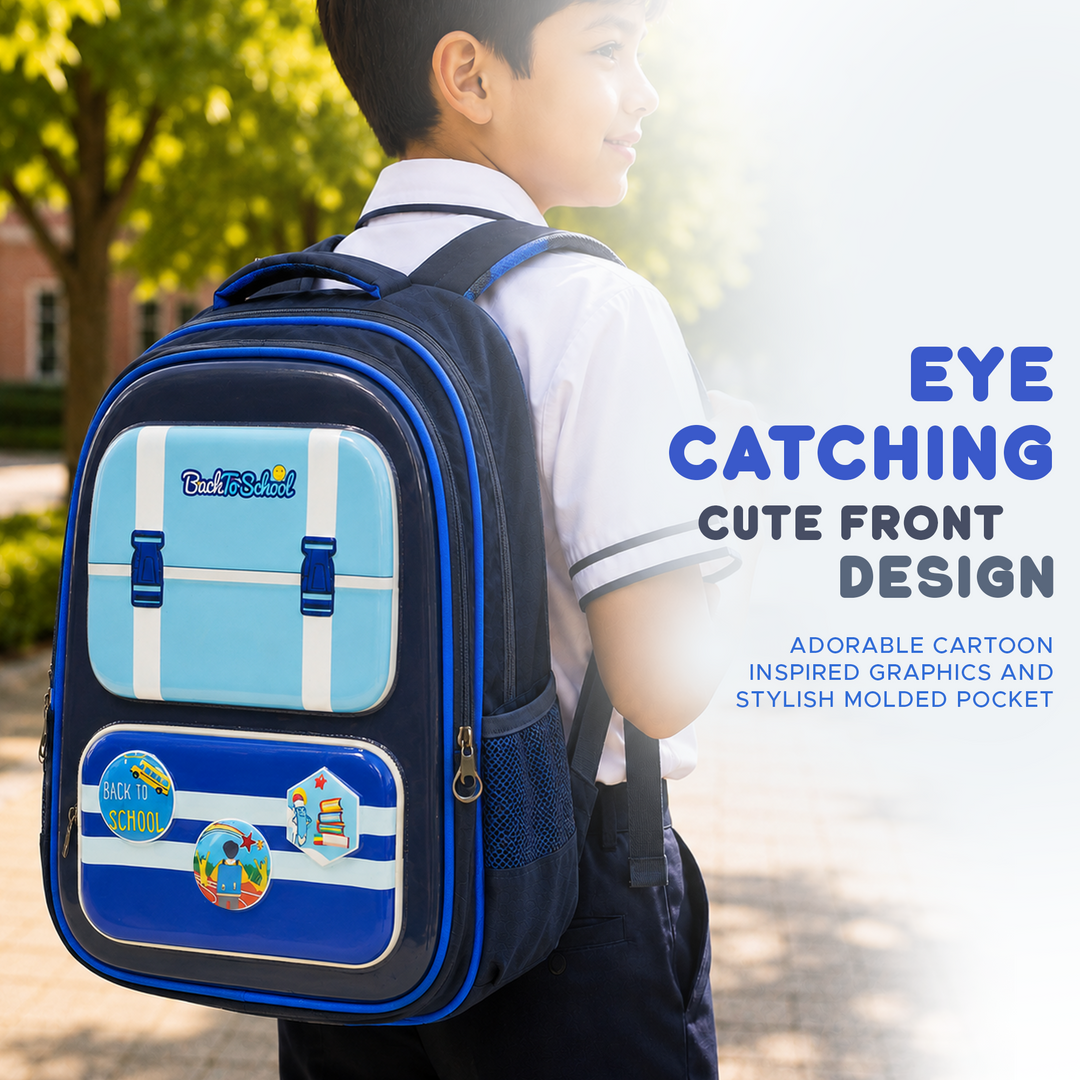 Edupack 14 Inch Kids School Backpack | Lightweight Durable School Bag for Boys & Girls | Spacious Multi-Compartment Travel Backpack for School & Daily Use