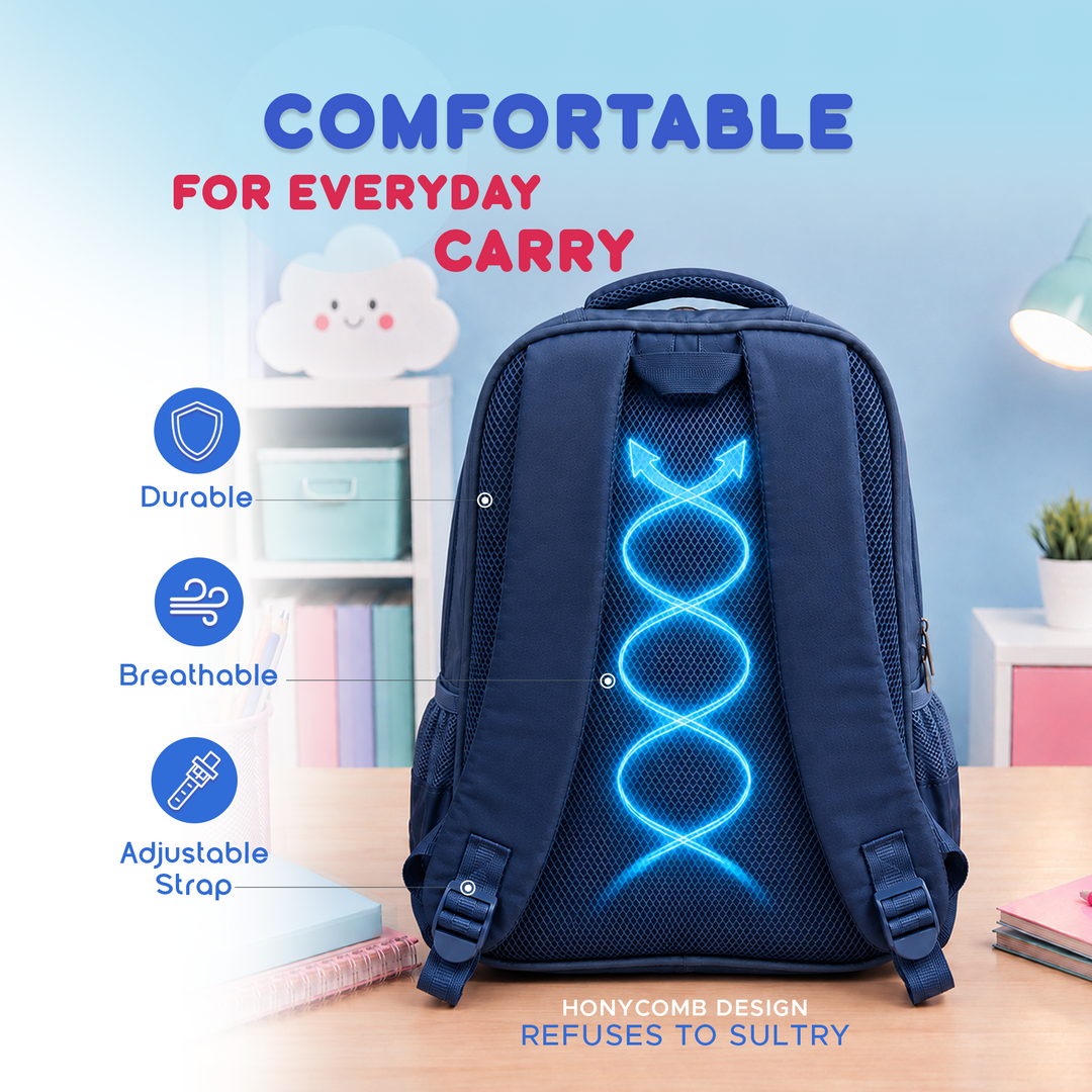Edupack 14 Inch Kids School Backpack | Lightweight Durable School Bag for Boys & Girls | Spacious Multi-Compartment Travel Backpack for School & Daily Use