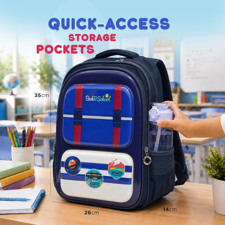 Edupack 14 Inch Kids School Backpack | Lightweight Durable School Bag for Boys & Girls | Spacious Multi-Compartment Travel Backpack for School & Daily Use