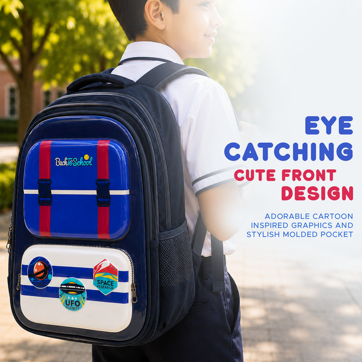 Edupack 14 Inch Kids School Backpack | Lightweight Durable School Bag for Boys & Girls | Spacious Multi-Compartment Travel Backpack for School & Daily Use