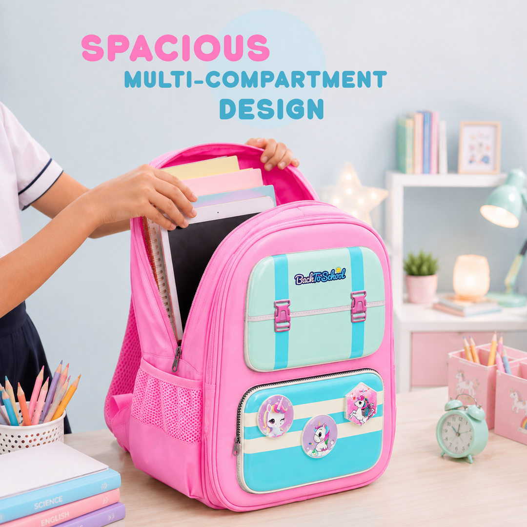 Edupack 14 Inch Kids School Backpack | Lightweight Durable School Bag for Boys & Girls | Spacious Multi-Compartment Travel Backpack for School & Daily Use