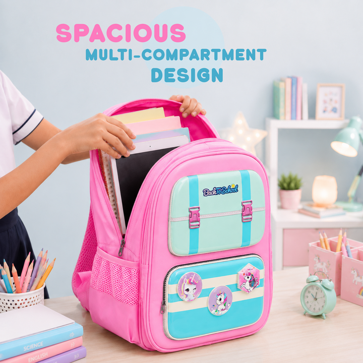 Edupack 14 Inch Kids School Backpack | Lightweight Durable School Bag for Boys & Girls | Spacious Multi-Compartment Travel Backpack for School & Daily Use