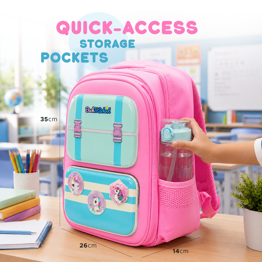 Edupack 14 Inch Kids School Backpack | Lightweight Durable School Bag for Boys & Girls | Spacious Multi-Compartment Travel Backpack for School & Daily Use