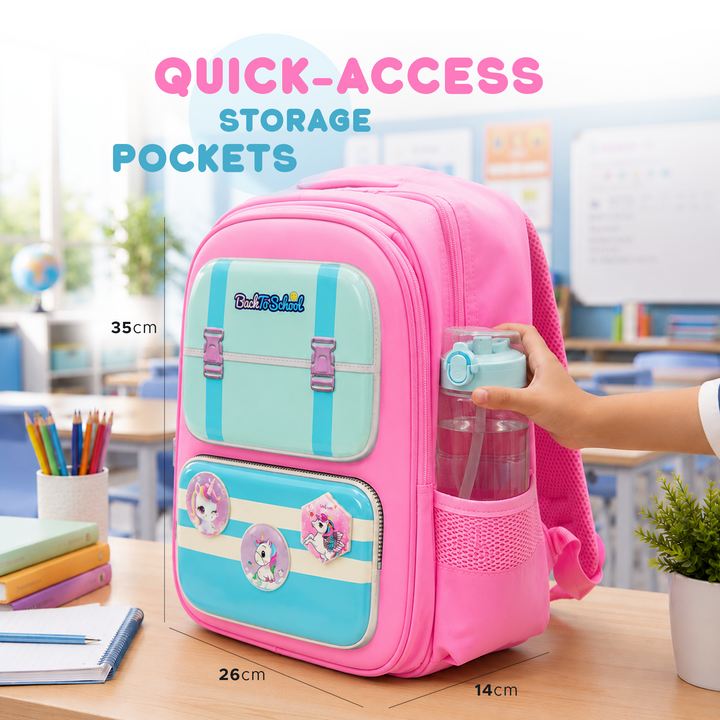 Edupack 14 Inch Kids School Backpack | Lightweight Durable School Bag for Boys & Girls | Spacious Multi-Compartment Travel Backpack for School & Daily Use