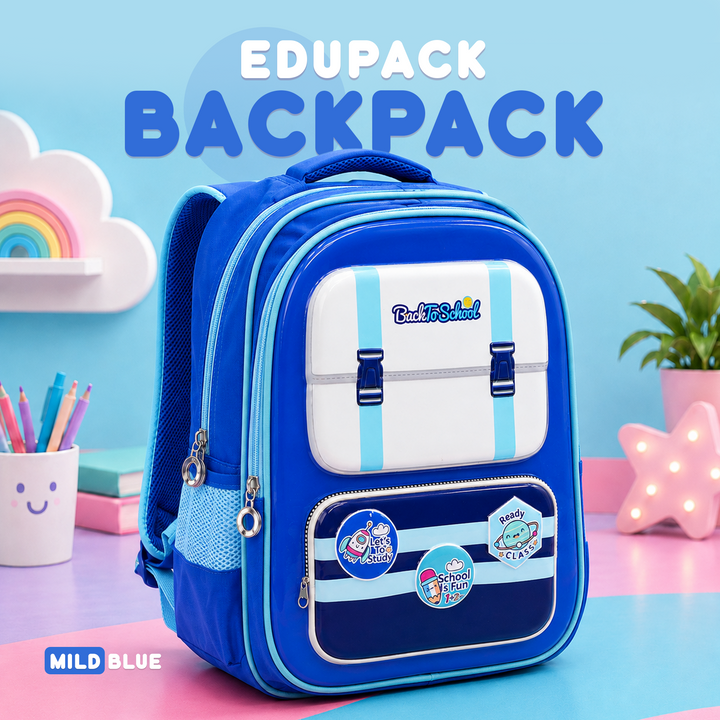 Edupack 14 Inch Kids School Backpack | Lightweight Durable School Bag for Boys & Girls | Spacious Multi-Compartment Travel Backpack for School & Daily Use