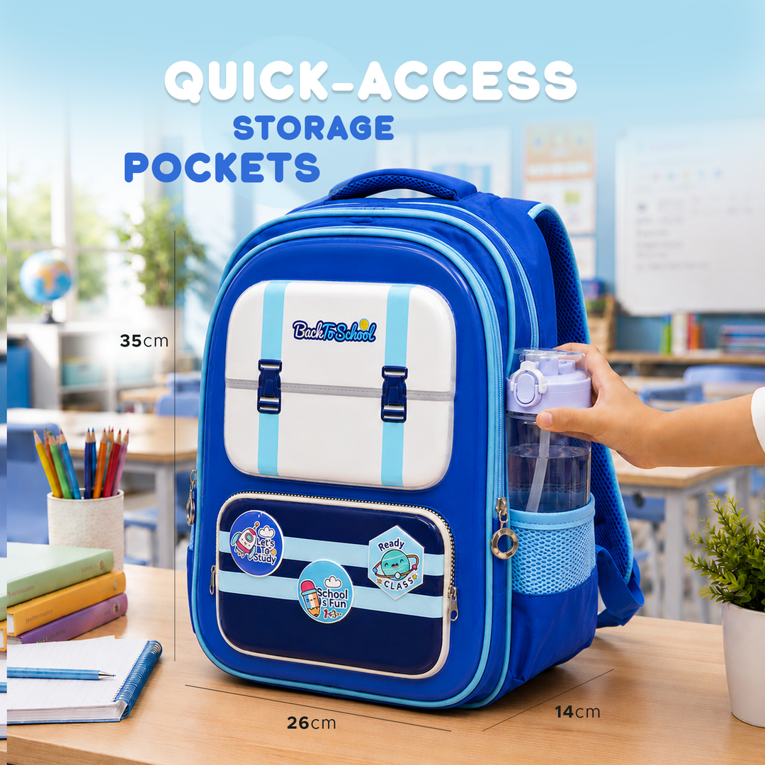 Edupack 14 Inch Kids School Backpack | Lightweight Durable School Bag for Boys & Girls | Spacious Multi-Compartment Travel Backpack for School & Daily Use