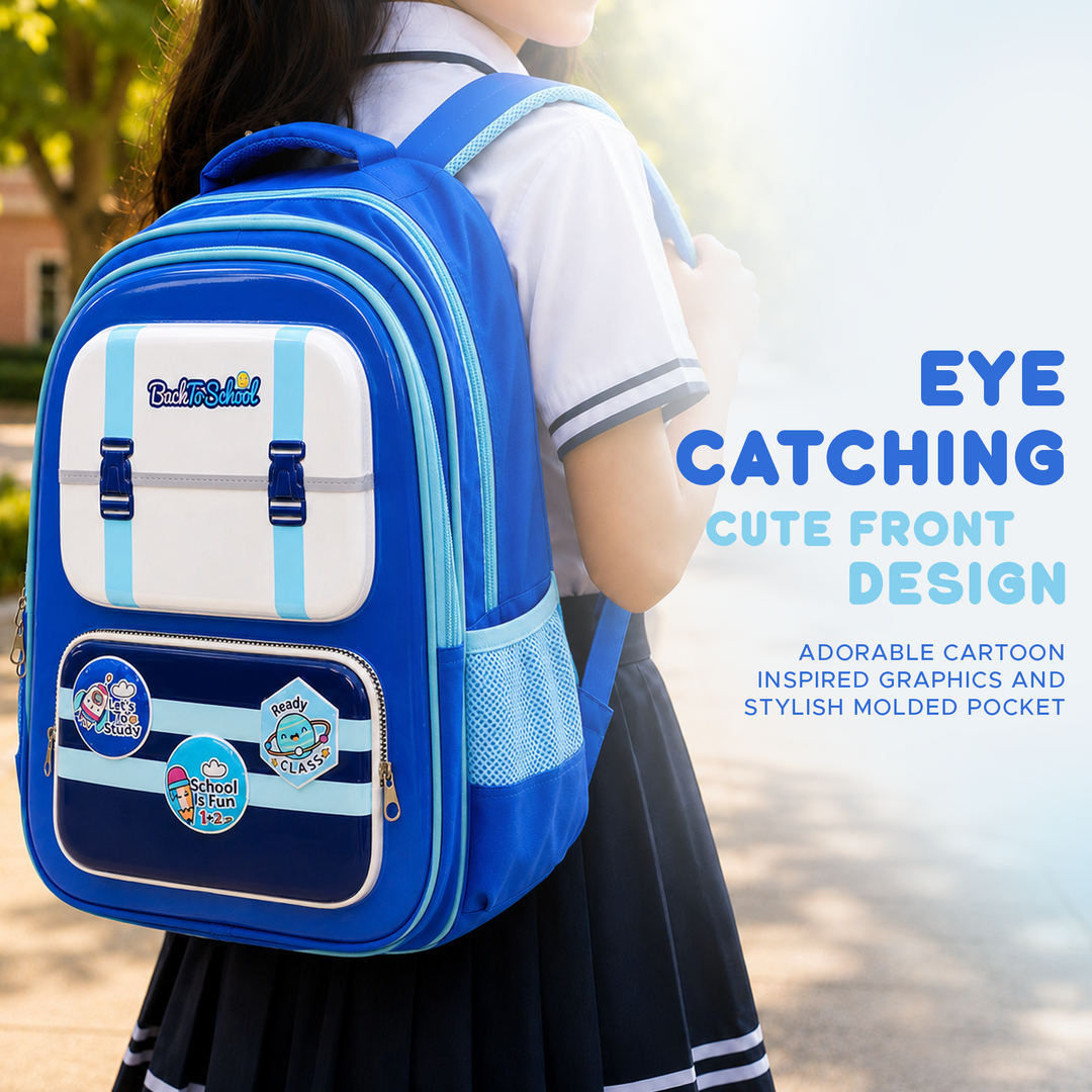 Edupack 14 Inch Kids School Backpack | Lightweight Durable School Bag for Boys & Girls | Spacious Multi-Compartment Travel Backpack for School & Daily Use