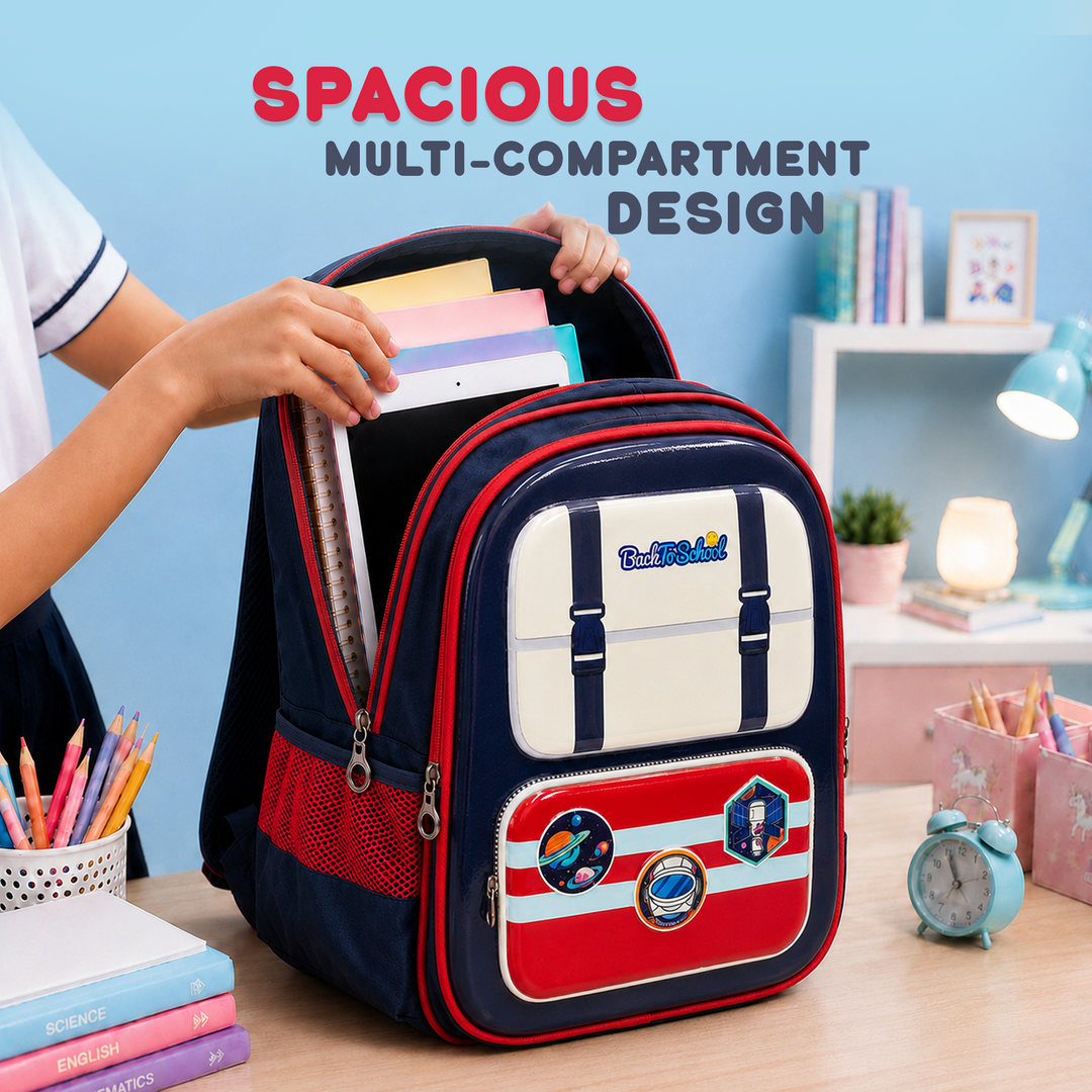 Edupack 14 Inch Kids School Backpack | Lightweight Durable School Bag for Boys & Girls | Spacious Multi-Compartment Travel Backpack for School & Daily Use