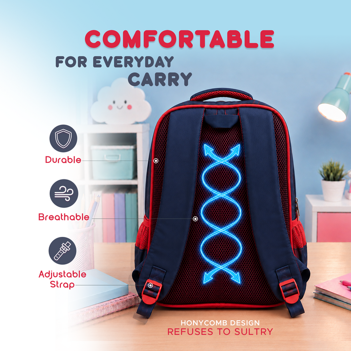 Edupack 14 Inch Kids School Backpack | Lightweight Durable School Bag for Boys & Girls | Spacious Multi-Compartment Travel Backpack for School & Daily Use