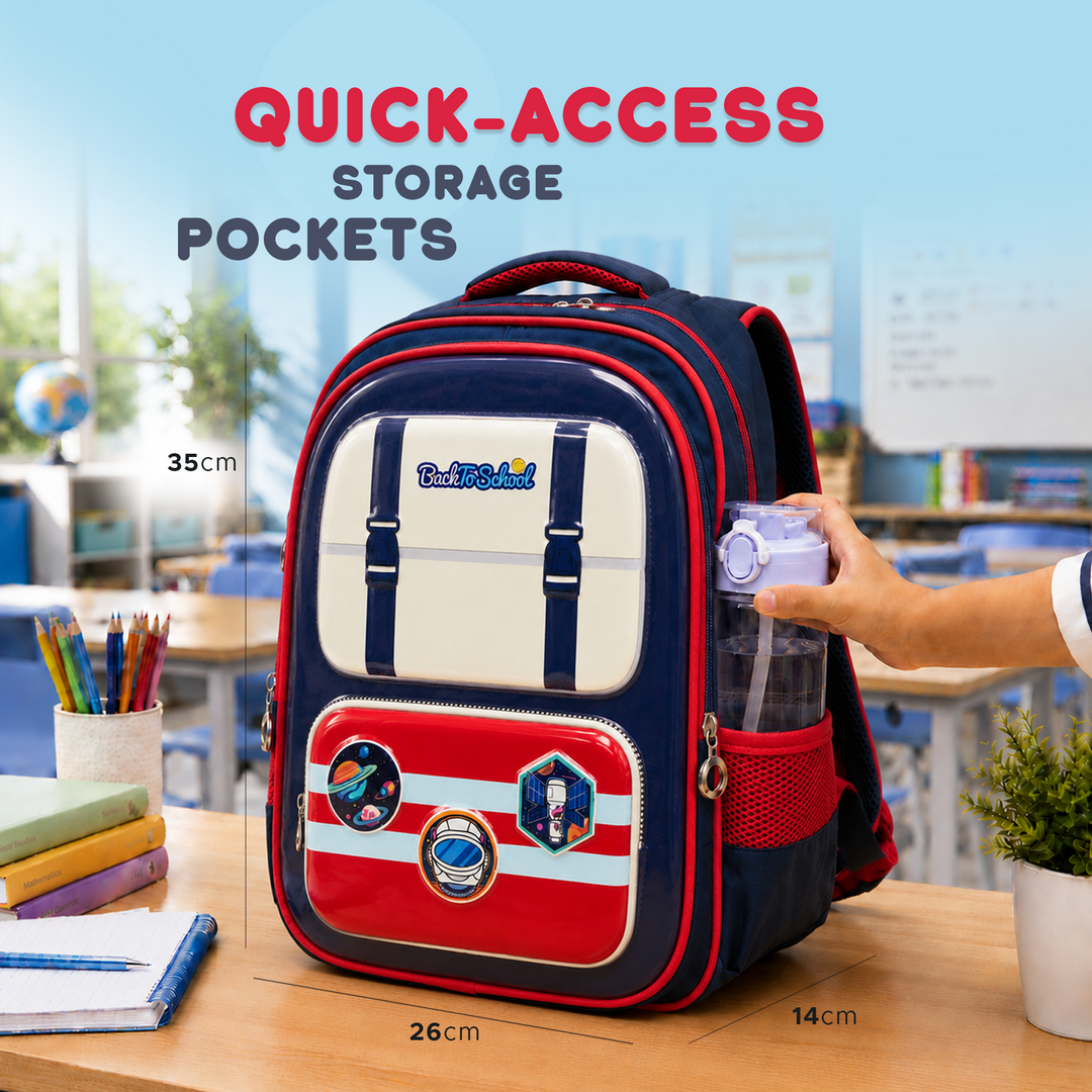 Edupack 14 Inch Kids School Backpack | Lightweight Durable School Bag for Boys & Girls | Spacious Multi-Compartment Travel Backpack for School & Daily Use