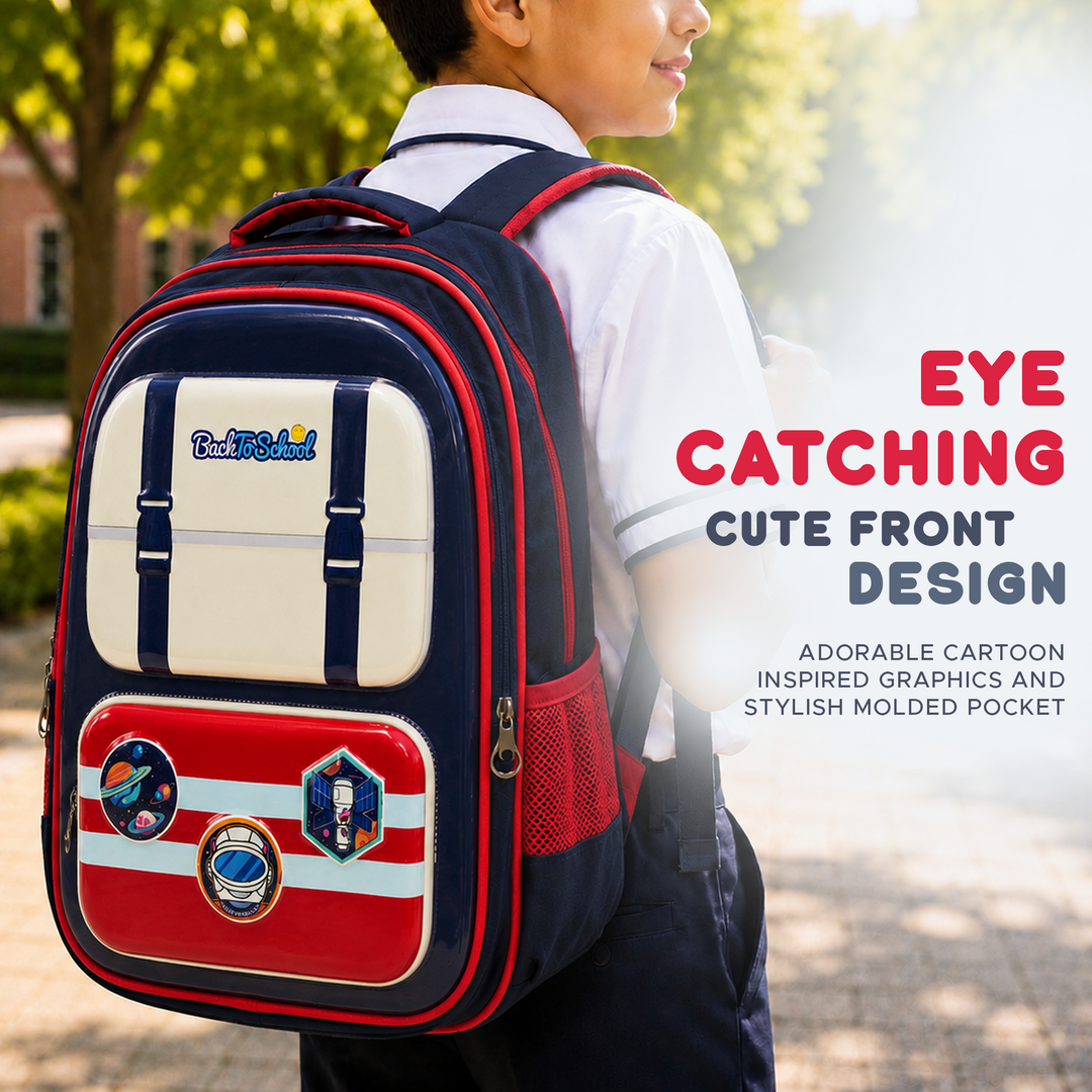 Edupack 14 Inch Kids School Backpack | Lightweight Durable School Bag for Boys & Girls | Spacious Multi-Compartment Travel Backpack for School & Daily Use
