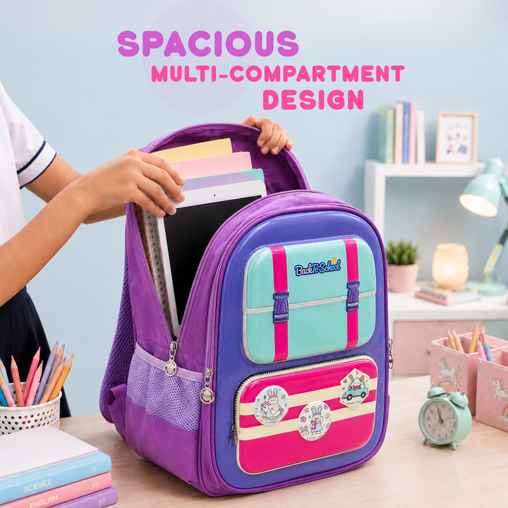Edupack 14 Inch Kids School Backpack | Lightweight Durable School Bag for Boys & Girls | Spacious Multi-Compartment Travel Backpack for School & Daily Use