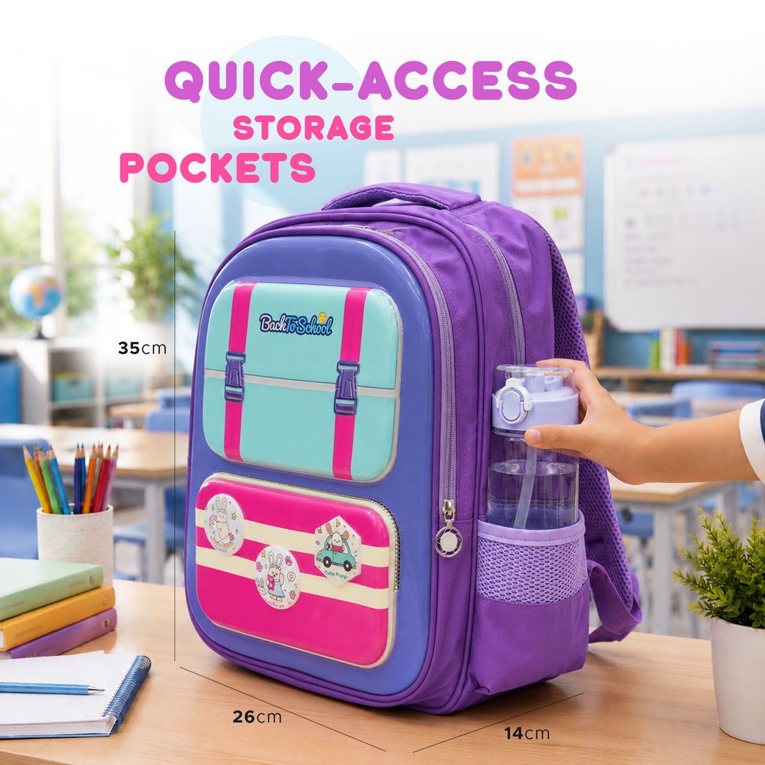 Edupack 14 Inch Kids School Backpack | Lightweight Durable School Bag for Boys & Girls | Spacious Multi-Compartment Travel Backpack for School & Daily Use