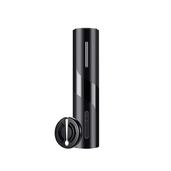 BERAM Electric Wine Opener Pump – Rechargeable Automatic Corkscrew with Type-C Port, Matte Black Finish, Red Light Indicator & One-Button Operation for Wine Bottles
