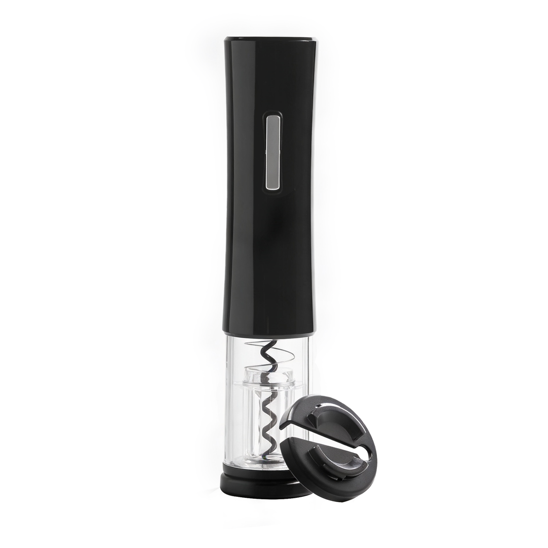 BERAM Electric Wine Opener – Transparent  Automatic Bottle Corkscrew with LED Light, One-Touch Button, Matte Finish, Foil Cutter Base & See-Through Shell Design