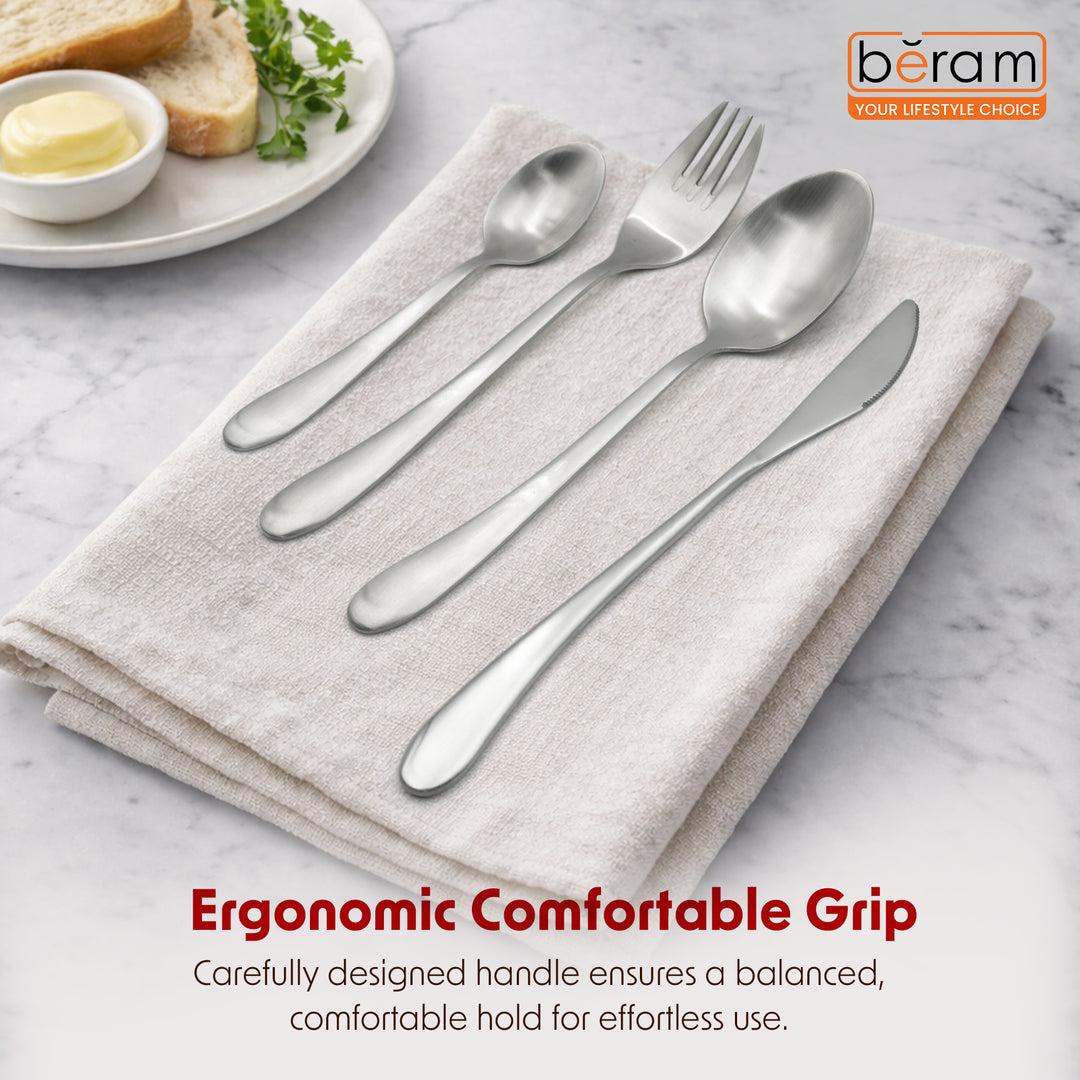 BERAM Elegant Silverware Cutlery Set, Elegant Stainless Steel, 18/10 Grade Kitchen Utensils Set, Tableware Set for Home, Restaurants