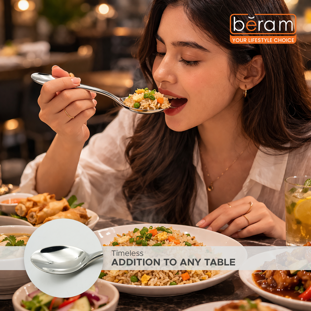 BERAM Eternal Forge Cutlery, Elegant Stainless Steel Flatware, 18/10 Grade, Kitchen Utensils Set, Tableware Set For Home, Restaurants, Hotels and More