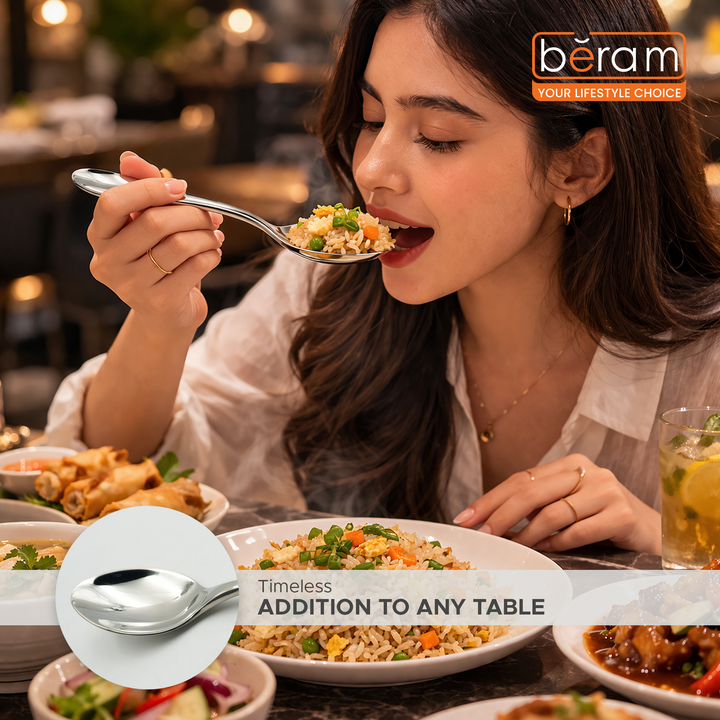 BERAM Eternal Forge Cutlery, Elegant Stainless Steel Flatware, 18/10 Grade, Kitchen Utensils Set, Tableware Set For Home, Restaurants, Hotels and More