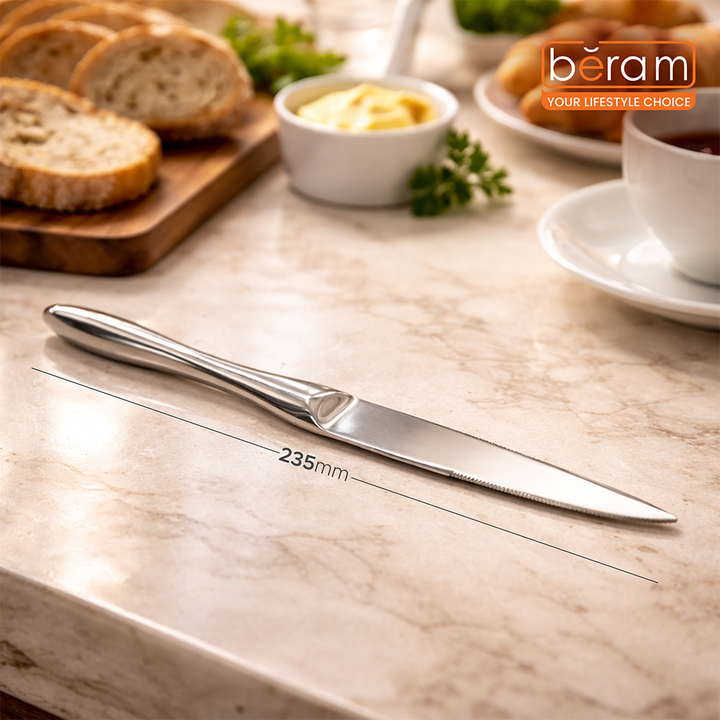 BERAM Eternal Forge Cutlery, Elegant Stainless Steel Flatware, 18/10 Grade, Kitchen Utensils Set, Tableware Set For Home, Restaurants, Hotels and More