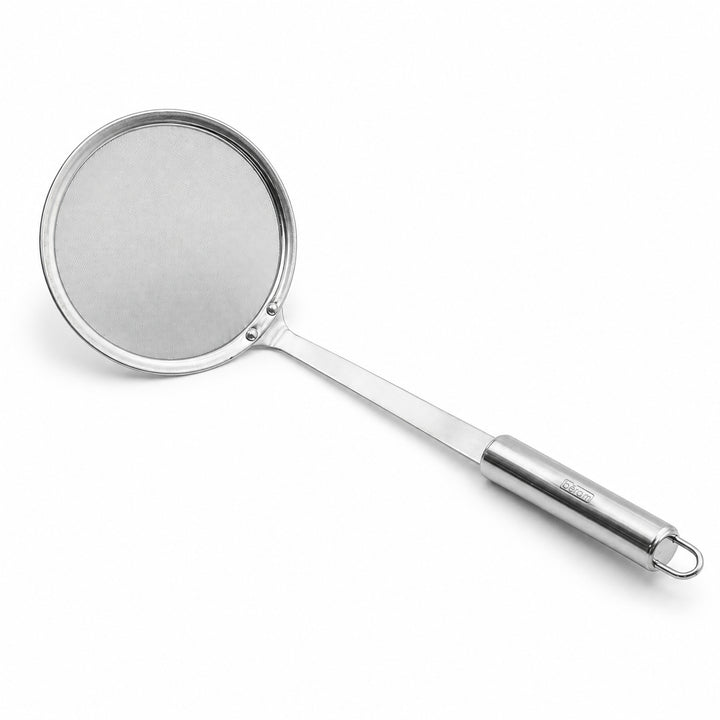 BERAM Fine Mesh Food Strainer Skimmer Stainless Steel Skimmer Ladle Elegant Design Cooking Utensils Kitchen Tool for Frying Straining and Draining