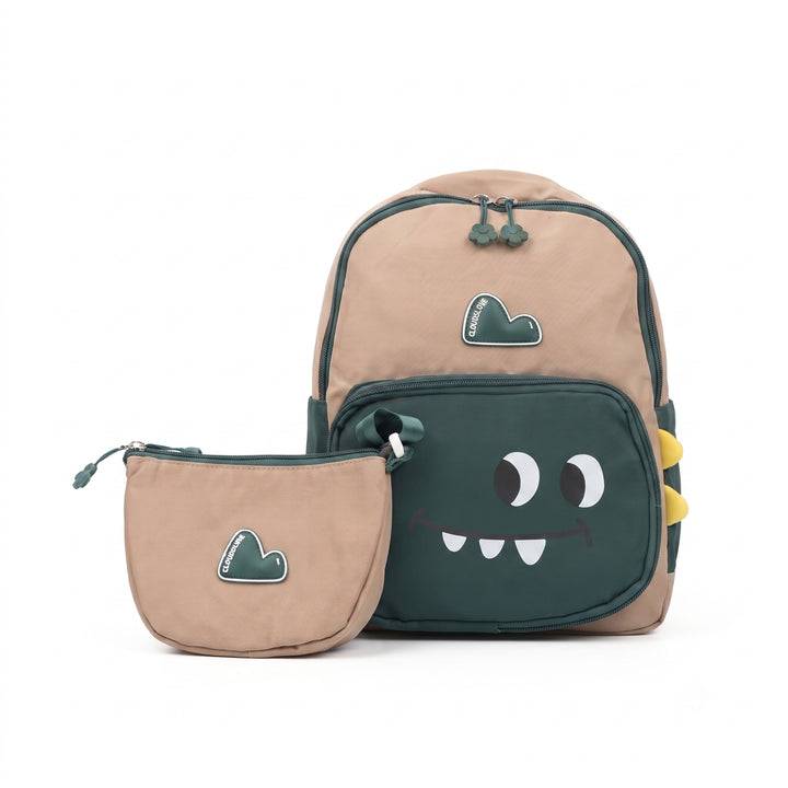 Buddy Animal School Backpack with Matching Side Bag, Lightweight Student Book Bag Set, Cute Cartoon School Backpack with Adjustable Shoulder Straps, Multi Pocket Backpack School, Daily Use & Travel.