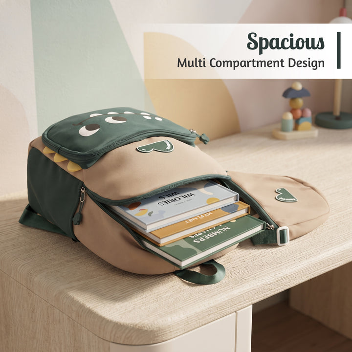 Buddy Animal School Backpack with Matching Side Bag, Lightweight Student Book Bag Set, Cute Cartoon School Backpack with Adjustable Shoulder Straps, Multi Pocket Backpack School, Daily Use & Travel.