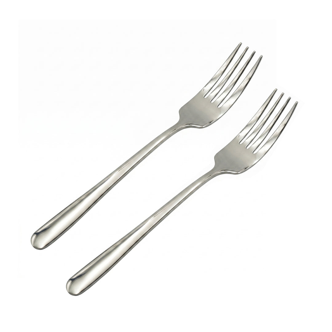 BERAM Stainless Edge Cutlery – Premium 18/10 Stainless Steel Flatware with Elegant Silver Non-Slip Handles – Durable Kitchen Utensils for Home & Restaurants