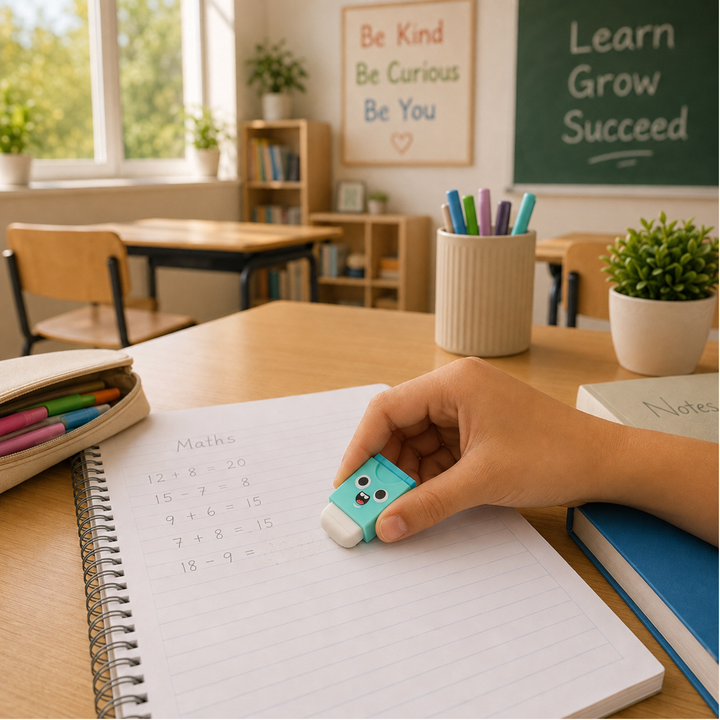 French Fries Pencil Sharpener with Eraser, Cute Cartoon Manual Pencil Sharpener with Attractive Design, Novelty Desk Sharpener for School, Office, Home, Study and Everyday Use