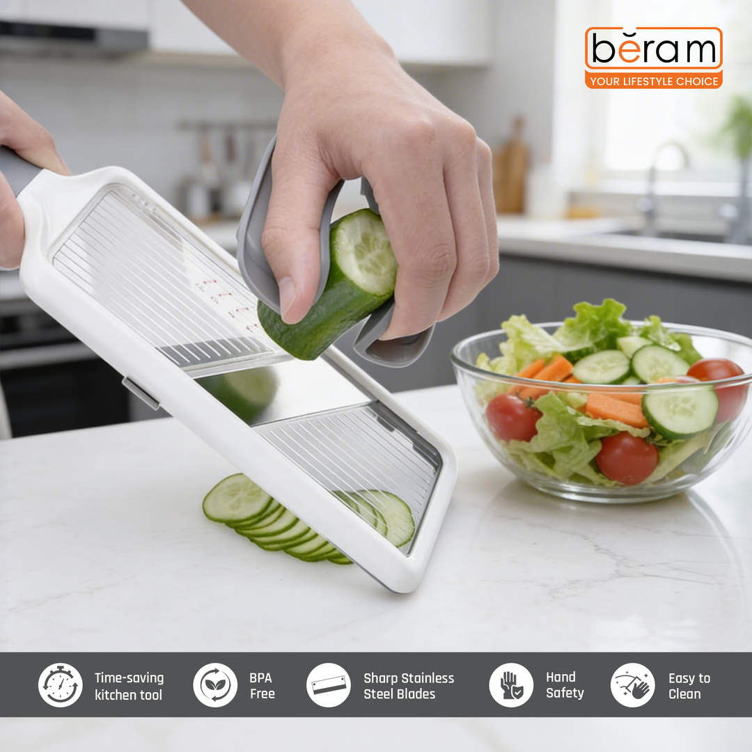 BERAM Manual Vegetable Cutter & Slicer Multi Purpose Mandoline Slicer Onion & Potato Chopper for Kitchen Food Chopper Vegetable Slicer Cutter Kitchen Tools & Gadgets for Home