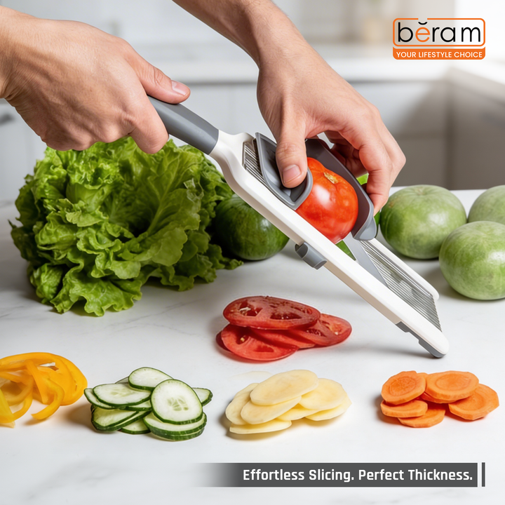 BERAM Manual Vegetable Cutter & Slicer Multi Purpose Mandoline Slicer Onion & Potato Chopper for Kitchen Food Chopper Vegetable Slicer Cutter Kitchen Tools & Gadgets for Home