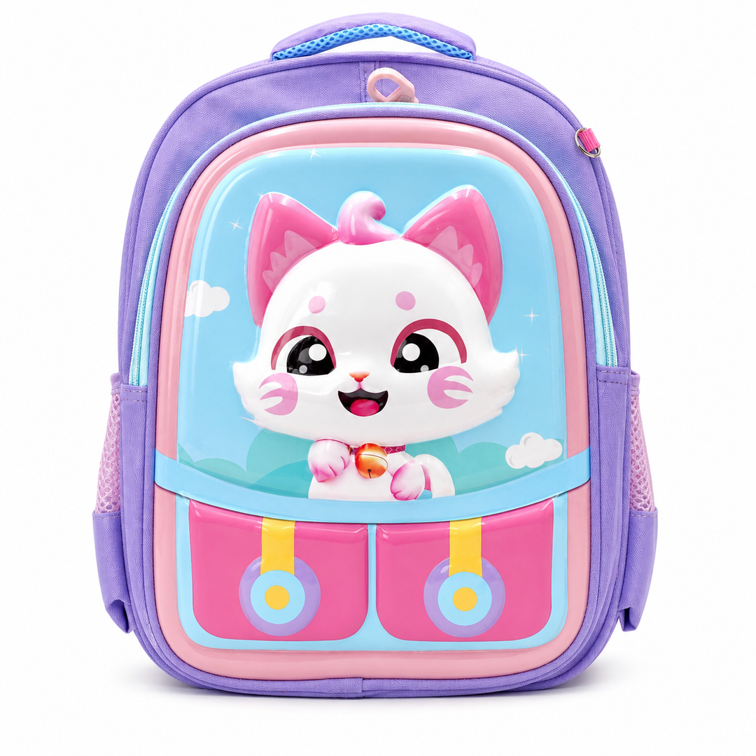 14.5 Inch School Backpack Lightweight Water-Resistant Book bag with Multiple Compartments, Padded Shoulder Straps & Side Bottle Pocket, Durable Daily Travel Bag
