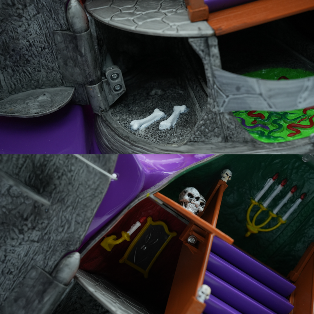 MEG Monster in My Pocket Haunted Mountain Playset – Interactive Monster Hideout with Trap Door, Creaking Doors & Collapsing Stairs | Includes 2 Exclusive Monsters | Sound Effects | Collect All 48 Figures | Spooky Playset for Kids Ages 5+