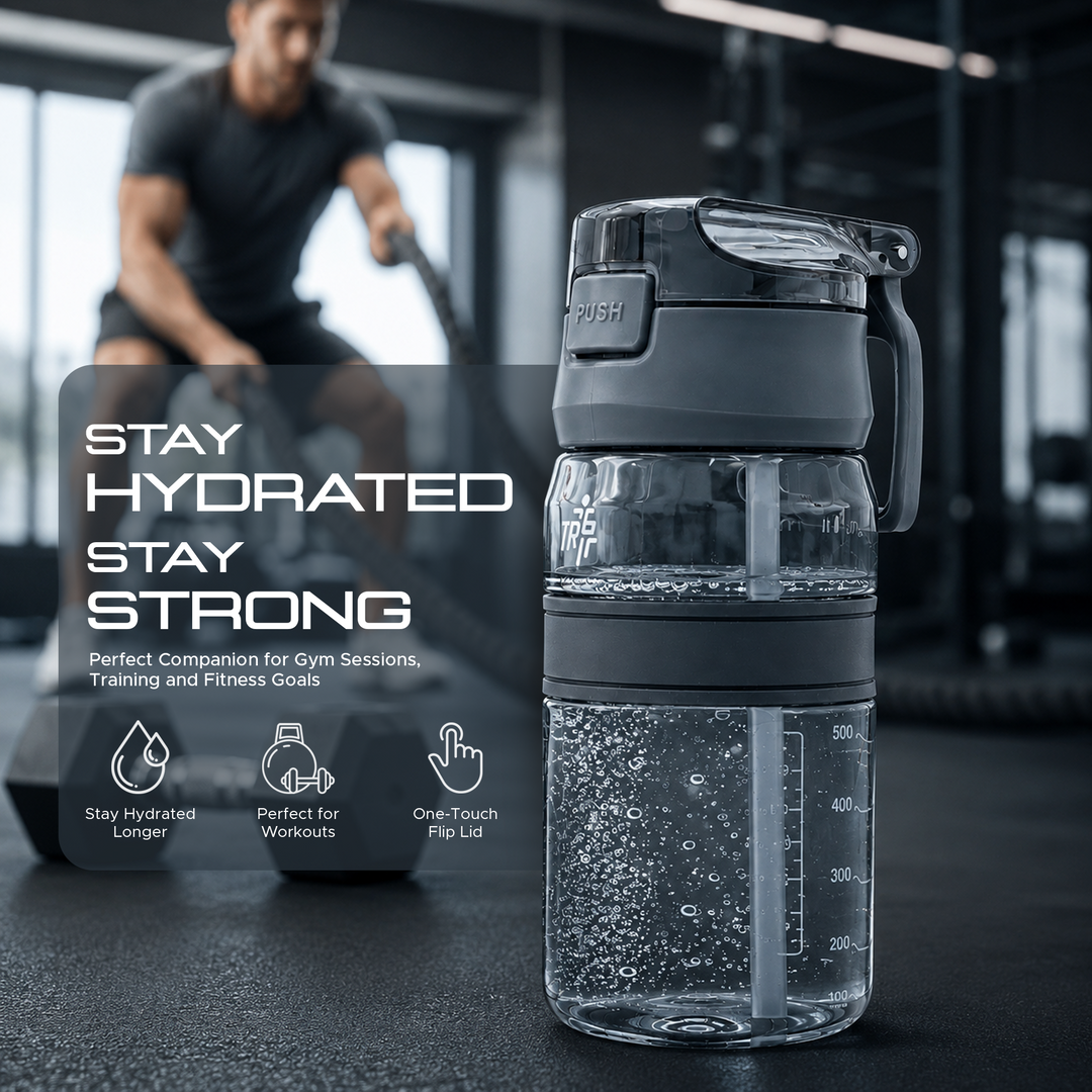 TR6 Hydro Boost Active Clear 550ml Water Bottle BPA Free Tritan Transparent Leak Proof Push Lid with Straw & Handle Lightweight Shatter Resistant Odor Free Ideal for Kids Office Gym & Daily use