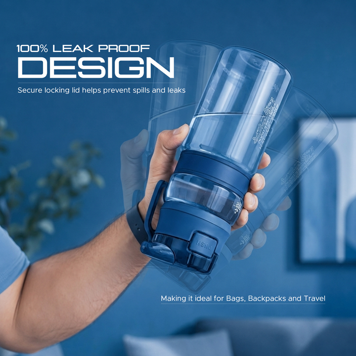 TR6 Hydro Boost Active Clear 550ml Water Bottle BPA Free Tritan Transparent Leak Proof Push Lid with Straw & Handle Lightweight Shatter Resistant Odor Free Ideal for Kids Office Gym & Daily use