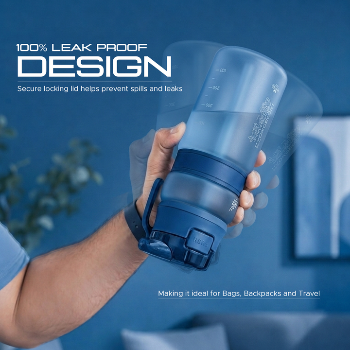 TR6 Hydra Boost Active Frosted 550ml BPA Free Tritan Bottle with Straw, Lockable Flip Lid Leakproof, Lightweight & Stylish Ideal for Gym, Work, School & Outdoor Use