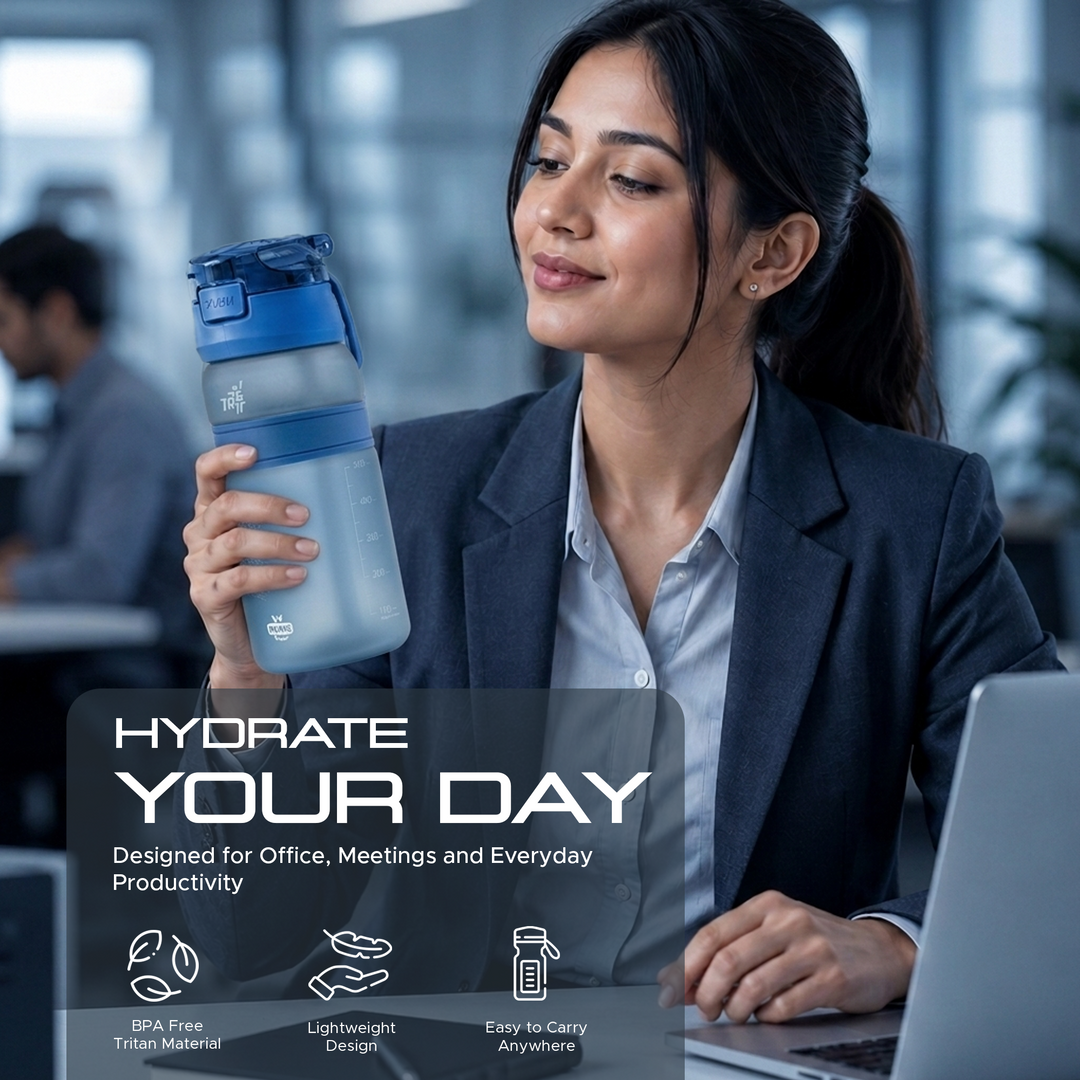 TR6 Hydra Boost Active Frosted 550ml BPA Free Tritan Bottle with Straw, Lockable Flip Lid Leakproof, Lightweight & Stylish Ideal for Gym, Work, School & Outdoor Use