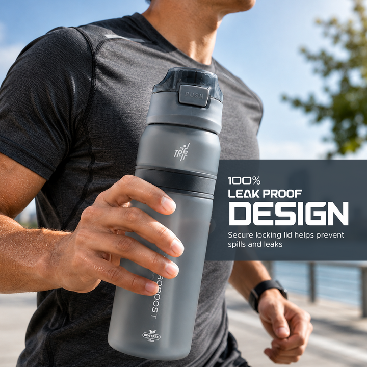 TR6 Hydra Boost Active Frosted Bottle BPA Free Tritan Sports Bottle with Secure Flip Lock Lid Leakproof, Durable & Stylish Ideal for Gym, Travel & Everyday Use 850ml