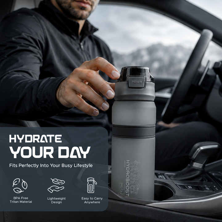 TR6 Hydra Boost Active Frosted Bottle BPA Free Tritan Sports Bottle with Secure Flip Lock Lid Leakproof, Durable & Stylish Ideal for Gym, Travel & Everyday Use 850ml