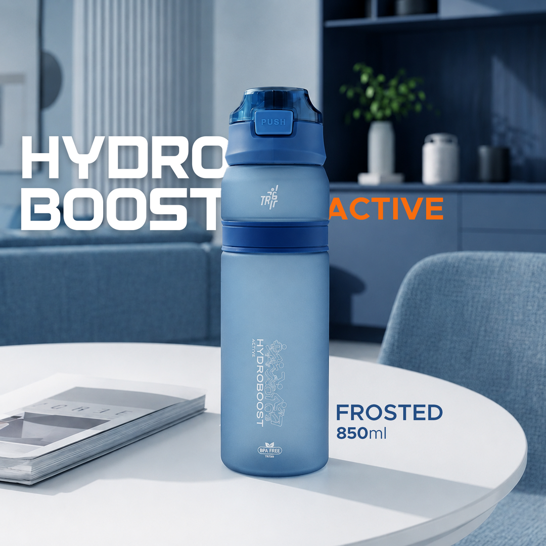 TR6 Hydra Boost Active Frosted Bottle BPA Free Tritan Sports Bottle with Secure Flip Lock Lid Leakproof, Durable & Stylish Ideal for Gym, Travel & Everyday Use 850ml