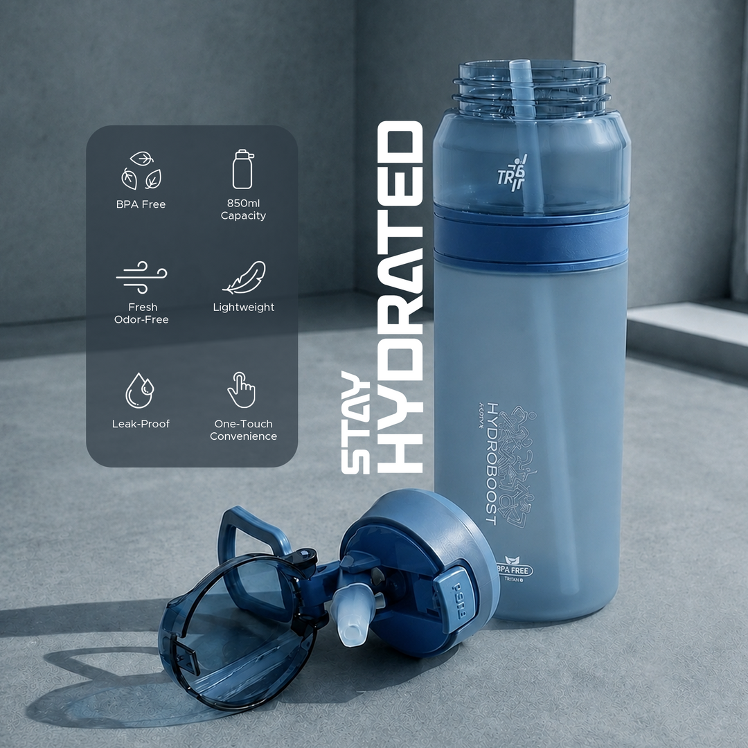 TR6 Hydra Boost Active Frosted Bottle BPA Free Tritan Sports Bottle with Secure Flip Lock Lid Leakproof, Durable & Stylish Ideal for Gym, Travel & Everyday Use 850ml