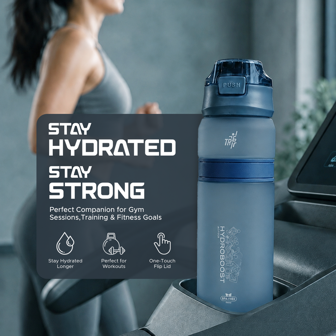 TR6 Hydra Boost Active Frosted Bottle BPA Free Tritan Sports Bottle with Secure Flip Lock Lid Leakproof, Durable & Stylish Ideal for Gym, Travel & Everyday Use 850ml