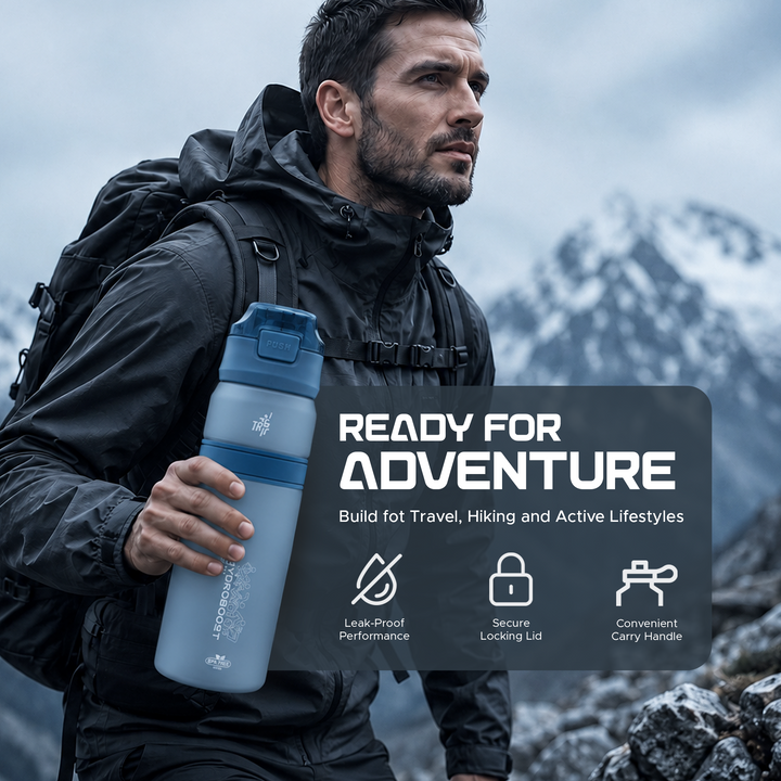 TR6 Hydra Boost Active Frosted Bottle BPA Free Tritan Sports Bottle with Secure Flip Lock Lid Leakproof, Durable & Stylish Ideal for Gym, Travel & Everyday Use 850ml