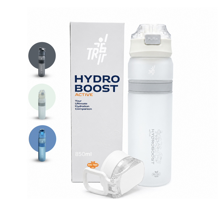 TR6 Hydra Boost Active Frosted Bottle BPA Free Tritan Sports Bottle with Secure Flip Lock Lid Leakproof, Durable & Stylish Ideal for Gym, Travel & Everyday Use 850ml